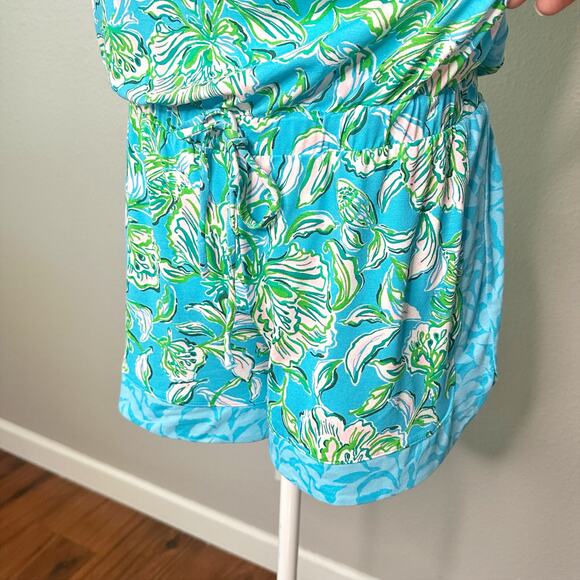 Lilly Pulitzer Rikki Strapless Romper Cumulus Blue Chick Magnet Women’s Size M - Picture 3 of 14